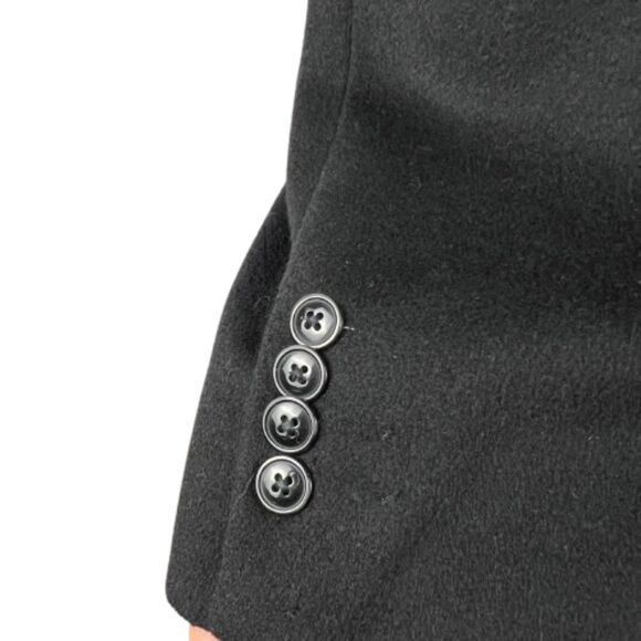 Faconnable Men's Black 100% Cashmere Long Coat Size 52R EU/ 42R US - Picture 5 of 10